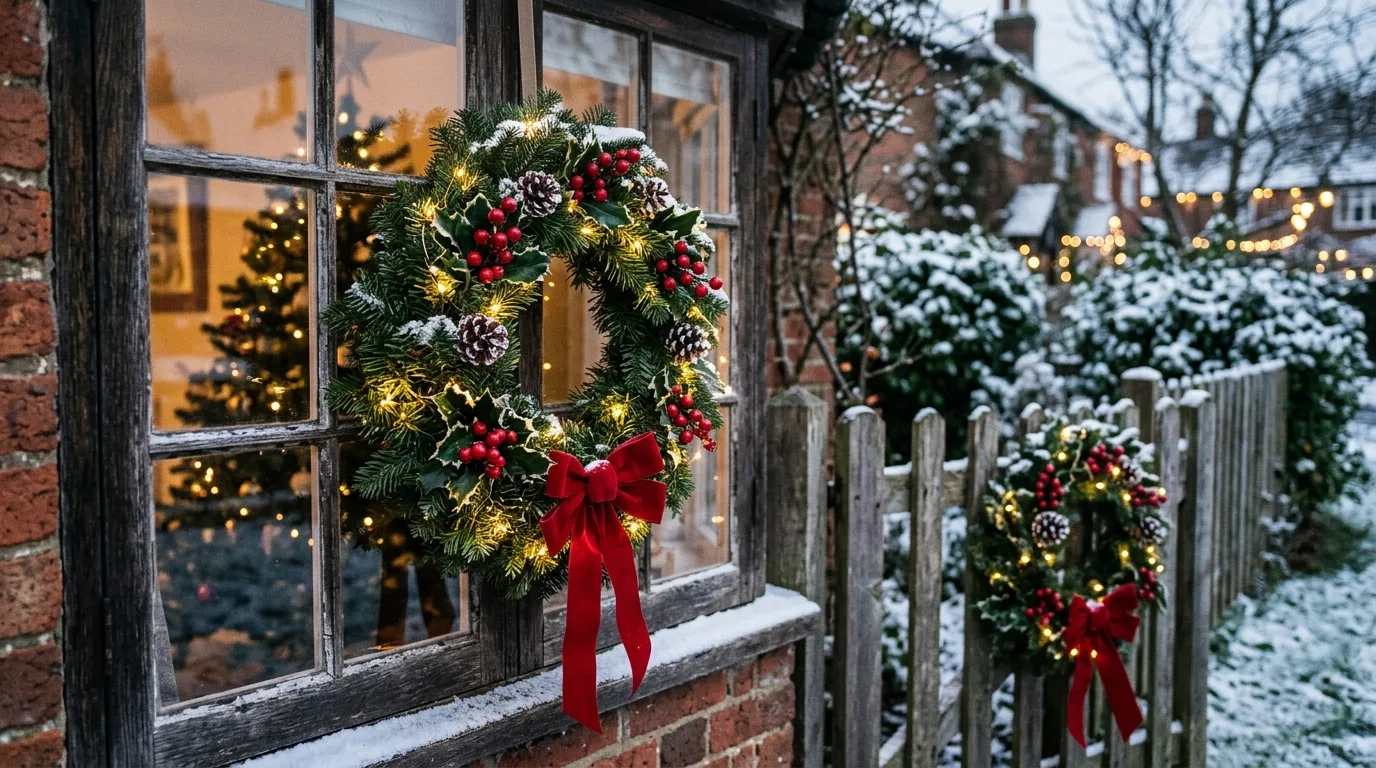 Style porch seating as part of the holiday scene inspiration for an outdoor holiday display.